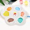 4 Pieces Ceramic Paint Palette Artist 7 Well Flower Palettes Painting Oil Watercolor Mixing Trays